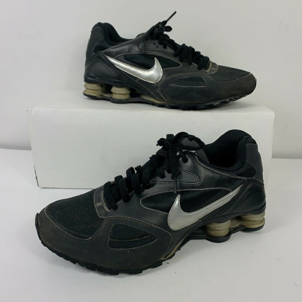 Nike Shox Heritage Black Silver Shoes Men Sz 8 - Picture 2 of 8